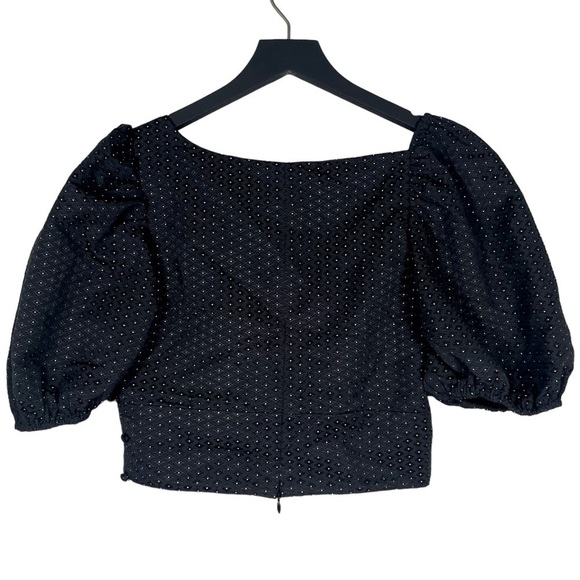 H:ours Francesca Puff Sleeve Crop Top - Picture 3 of 7